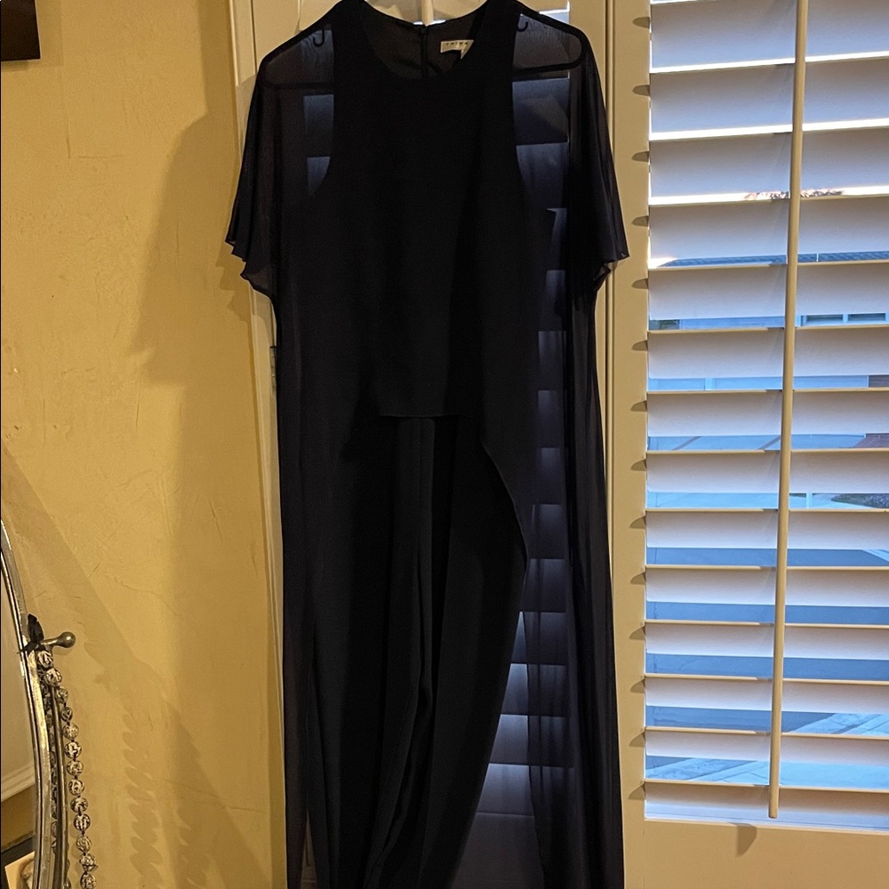 Trina Turk Navy High Low Dress